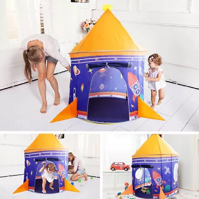 Buy Childrens Pop Up Play Tent Rockets Large Teepee Den House Girls Boys Kids Tent • 13.53£