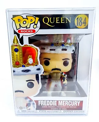 Buy Queen Freddie Mercury King - Crown & Robe 184 Funko Pop Vinyl Rocks + Protector  • 39.99£