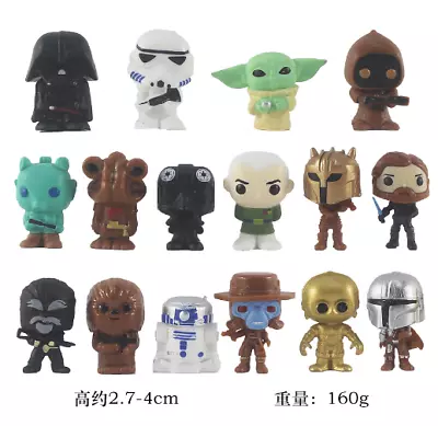 Buy 16Pc Star Wars Action Figure The Mandalorian Grogu Doll Model Toy Birthday Gifts • 8.27£