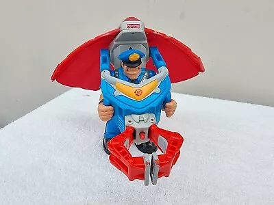 Buy Fisher Price Rescue Heroes Sergeant Siren 1998 77095 With Cliff Hanger Accessory • 11.99£