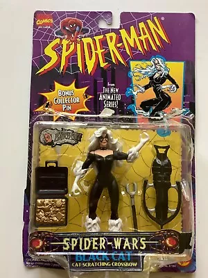 Buy ToyBiz Spider-Man Spider-Wars Black Cat Cat Scratching Crossbow 1996 Boxed Used  • 12£