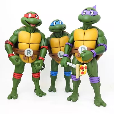 Buy 3 X NECA TMNT Giant Sized Leonardo Donatello Raphael Scale 1/4 Ninja Turtles • 185£