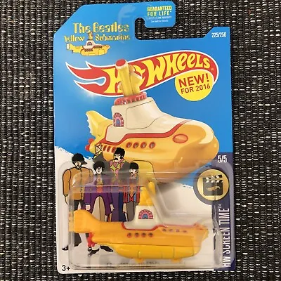 Buy Hot Wheels Beatles Yellow Submarine ‘New For 2016’ Long Card 225/250 New • 15£