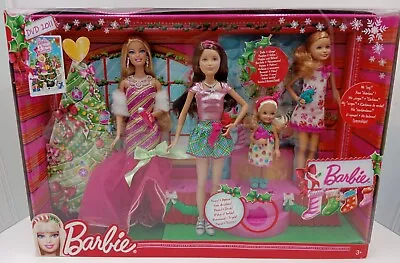 Buy 4 Dolls Barbie And Sisters A Perfect Christmas Stacie Skipper Chelsea Nrfb V2990 • 201.64£