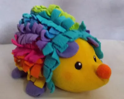 Buy FISHER PRICE Cuddly Rainbow Hedgehog Rattle Soft Plush Toy 9in/23cmL • 4.50£