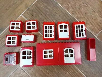 Buy Lego Duplo Red House Parts Doors And Windows • 2£