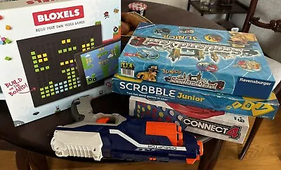 Buy BUNDLE: Bloxels, Connect4, Scotland Yard Board Game,  Nerf Gun Bundle • 0.99£