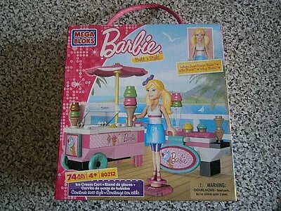 Buy Barbie Mega Bloks Barbie Ice Cream Cart SET 80212  - BRAND NEW • 11.70£