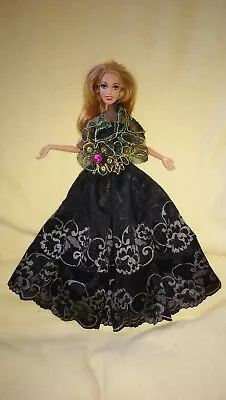 Buy Barbie Dolls Dress Black Queen Clothing Princess Bride Ball Dress K36 • 5.14£