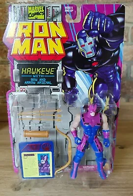 Buy Toybiz Iron Man Hawkeye Marvel 1995 Carded Rare   • 29.99£