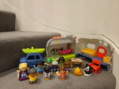 Buy Fisher Price Little People Car Camper Set With 10 Characters, Music And Lights • 10£