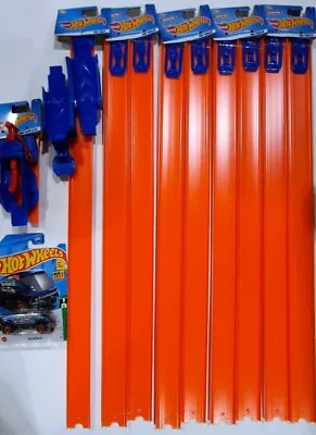 Buy Hot Wheels Launcher 1 Loop 8 Pieces Of 24  Straight Tracks 1 Best For Track Baja • 24.57£