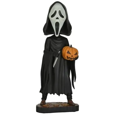 Buy Neca Scream GhostFace With Pumpkin Head Knocker Bobblehead New • 44.95£