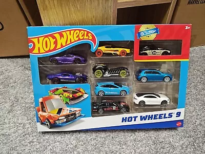 Buy Hot Wheels 9 Pack Porsche 356 Outlaw, Ford Sierra Cosworth, Ford Focus RS, Merc • 14.95£
