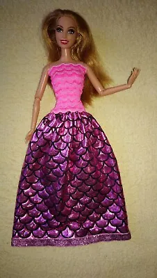 Buy Barbie Glitter Dolls Dress Clothing Princess Bride Mermaid Ball Gown K78 • 6£