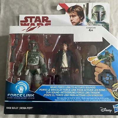 Buy Hasbro Star Wars Han Solo & Boba Fett Figure Set Force Link 2.0 NEW Free P&P • 17.95£