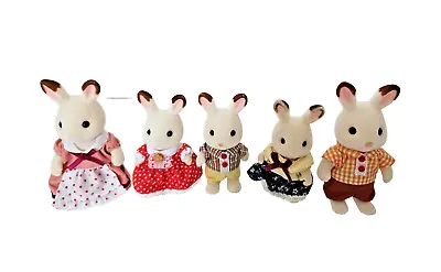 Buy Sylvanian Families Chocolate Rabbit Family 5 Piece Bunny Set VGC • 14.50£