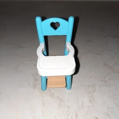 Buy Vintage Fisher Price Loving Family Dollhouse Baby Blue Highchair 1993 • 9.52£