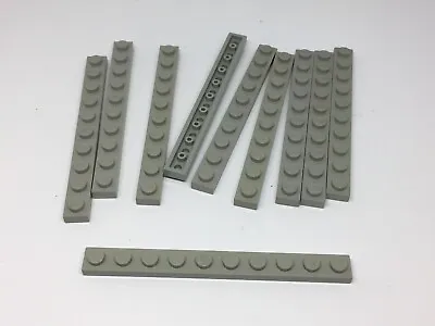 Buy LEGO: 10x 1 X 10 Plate - Ref 4477 Light Grey - Set 7823 6542 4554 8880 7191 • 6.19£