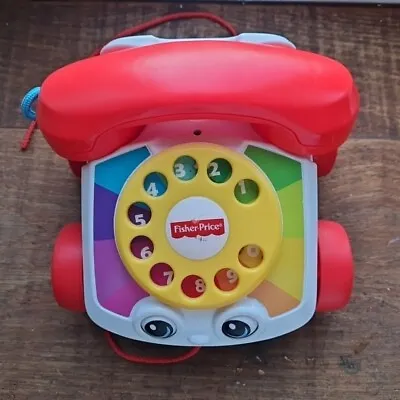 Buy Fisher Price Chatter Phone Pull Along Toy Telephone Moving Eyes Vintage Works • 8.34£