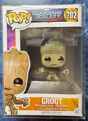 Buy Funko Pop! Guardians Of The Galaxy #202 - Baby Groot + Protector - NEW • 15£
