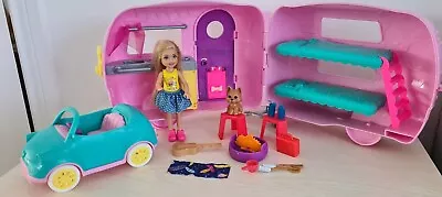 Buy Barbie Camper Playset With Chelsea, Puppy, Car, & Camper Van With Accessories • 20£