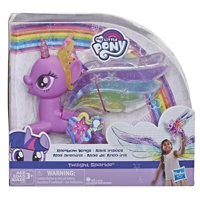 Buy My Little Pony Twilight Sparkle Rainbow Wings Pony Figure With Lights MLP • 19.99£