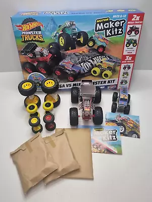 Buy Hot Wheels Maker Kitz 6 X Pull Back Mega & Mini Monster Trucks Brand New Boxed • 14.79£
