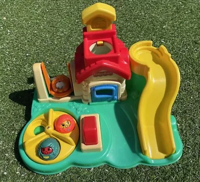 Buy Vintage Fisher Price Roll A Round Playground School Playset Slide Swing 1994 • 14£