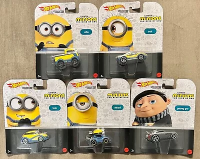 Buy Hot Wheels 2022 Character Cars Minions Series #HJB70 1:64 Scale (Set Of 5) • 28.34£
