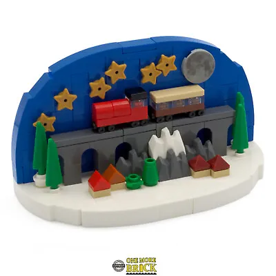 Buy Winter Train Diorama | Christmas Snowglobe Scene | Kit Made With Real LEGO • 24.99£