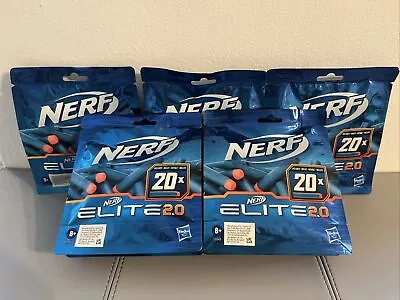 Buy Nerf Elite 2.0 Refill Bullets X100 Bundle 5 Packs • 25£