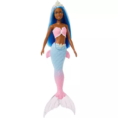 Buy Barbie Dreamtopia Mermaid Doll Curvy Blue Hair And Tiara Mattel • 14.99£