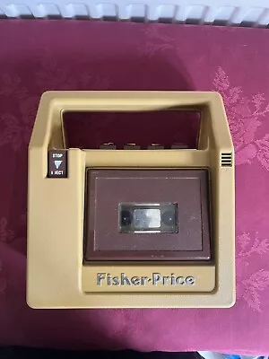 Buy Vintage 1980s Fisher Price Toy Brown Cassette Player Tape Recorder Fully Tested  • 10£