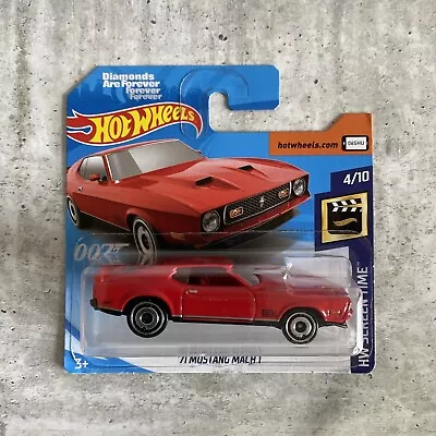 Buy Hot Wheels 2019, ‘71 Mustang Mach 1 Red, James Bond 007, Diamonds Are Forever. • 11.50£