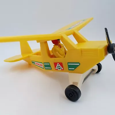 Buy Fisher Price Adventure People Yellow Plane With Pilot 1976 • 18£