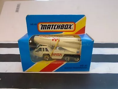 Buy Vintage Matchbox Mb-40 Nasa Rocket Transporter Diecast Factory Sealed Mint Boxed • 8.99£
