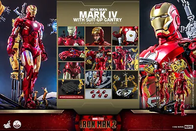 Buy Dpd Express Hot Toys 1/4 Iron Man 2 Qs021 Tony Stark Mark Iv With Suit-up Gantry • 994.99£