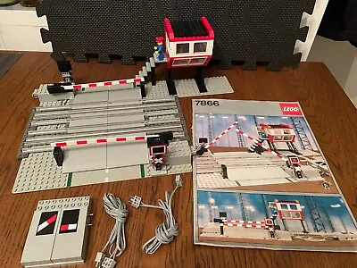 Buy LEGO 12v Train 7866 Railway Level Crossing Road, Instructions Vintage 1980s • 110£