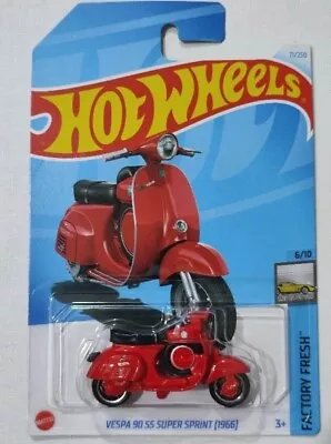 Buy 2024 Hot Wheels VESPA 90 SS SUPER SPRINT (1966) In Red On Long Card • 13.49£