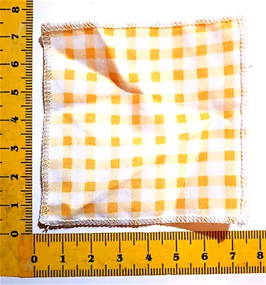 Buy BARBIE 90s - Mini Yellow Square Tablecloth For Doll B395 • 5.14£