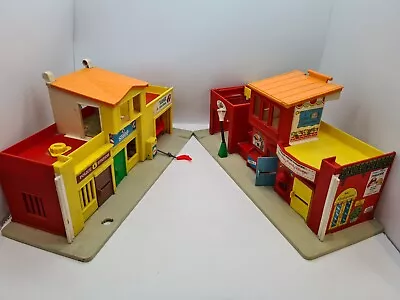 Buy Vintage 1970s Play Family Village - Main Street - Fisher Price Little People  • 18£