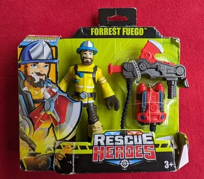 Buy Fisher Price Rescue Heroes Forrest Fuego Fire Rescue Cadet Figure Accessories  • 12£
