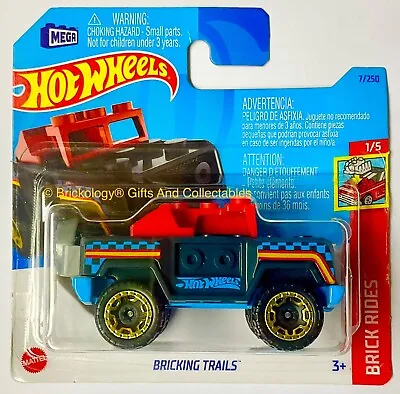 Buy Hot Wheels Fits Lego Car Bricking Trails Black Build On Removable Parts Mattel • 12£