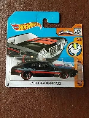 Buy HOT WHEELS - 2016 Muscle Mania - '72 Ford Gran Torino Sport In Black - New. • 6.99£