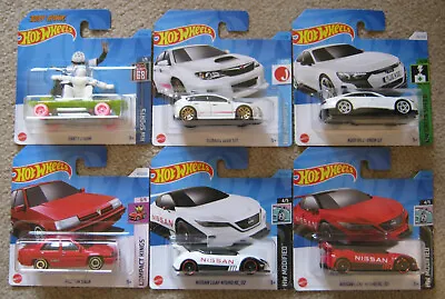 Buy Hot Wheels Cars Bundle X6 New On Card, Proton Saga, Subaru, Nissan Leaf Etc • 10.99£