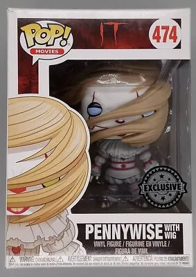 Buy Funko POP #474 Pennywise (with Wig) - Horror - IT - Includes POP Protector • 17.99£