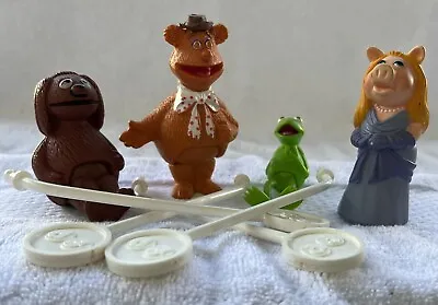 Buy Vtg Fisher Price The Muppets Stick Puppets Miss Piggy Kermit Fozzie 1978 Set/4 • 20.26£