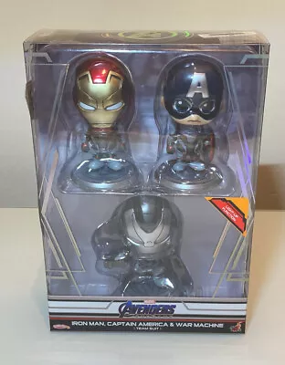 Buy Hot Toys Cosbabys Captain America, Iron Man, War Machine Set • 29.99£