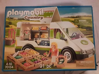 Buy NEW Playmobil Country 70134 - Mobile Farm Market - Fruit Vegetables Food Van 4+ • 39.99£